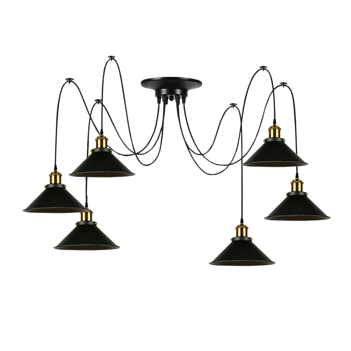 Multi Fleming Spider Pendant Light Black ~6165-7