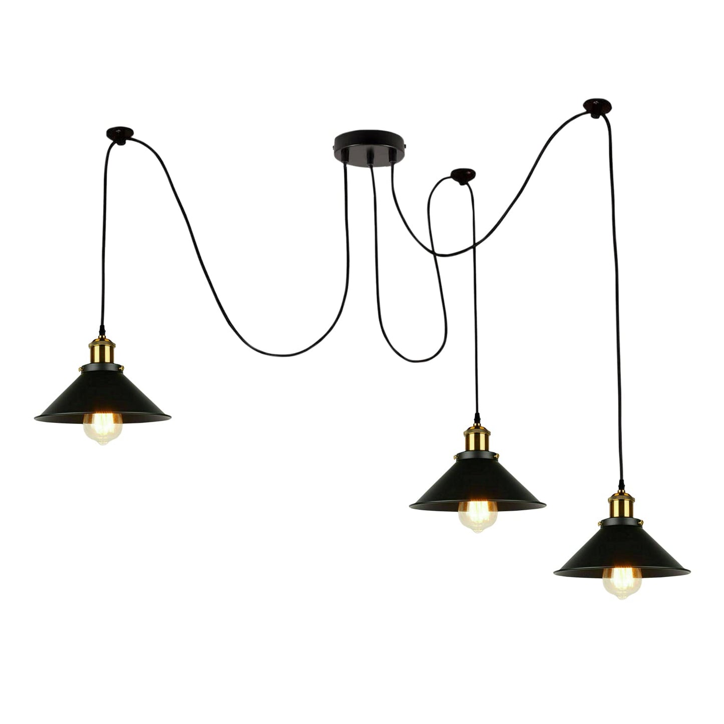 Multi Fleming Spider Pendant Light Black ~6165-4
