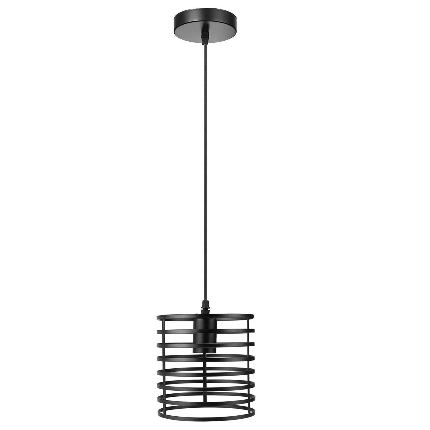 Industrial Metal Black Bulb Guard Wire Cage Ceiling Pendant Lighting~6018-2
