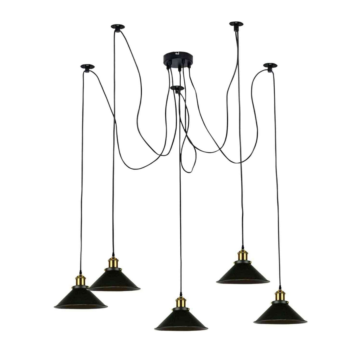 Multi Fleming Spider Pendant Light Black ~6165-6
