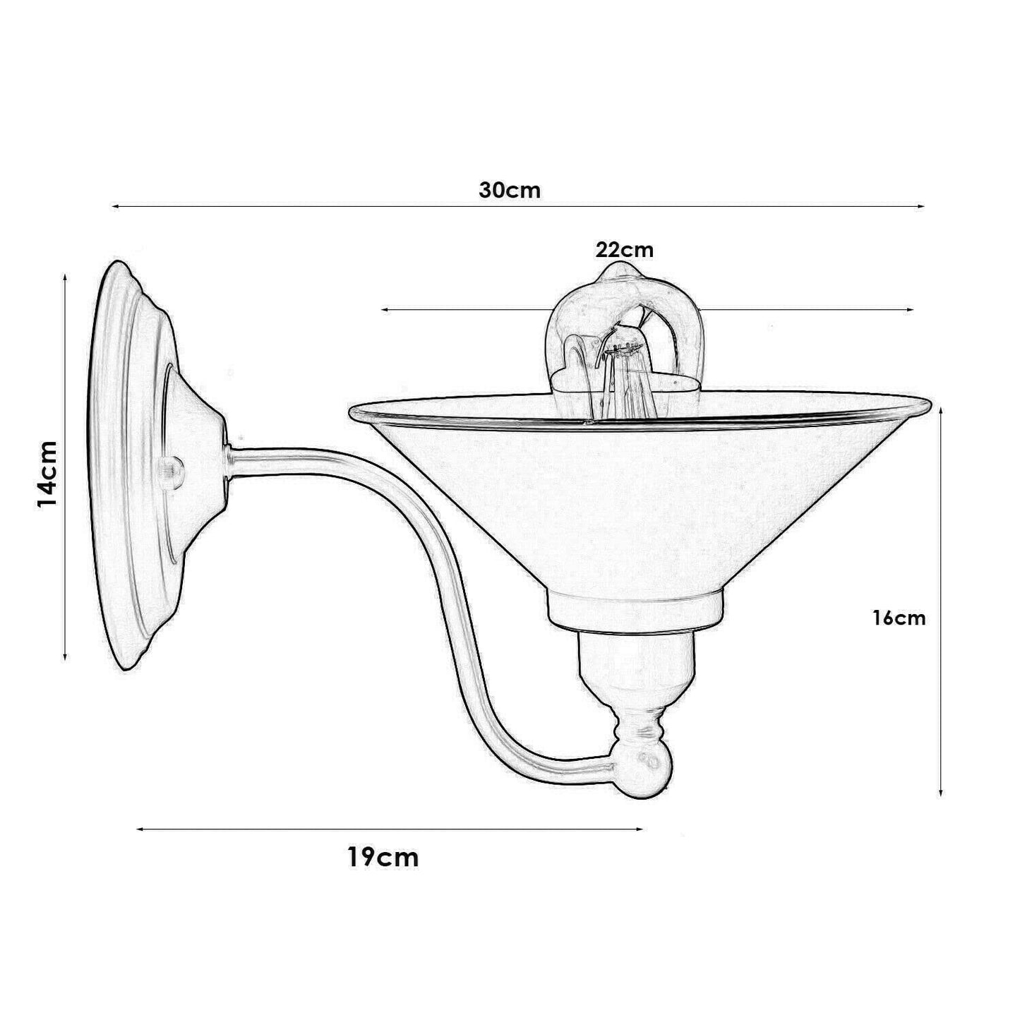Wall Lamp Retro Light E27 Sconce ~6164-2