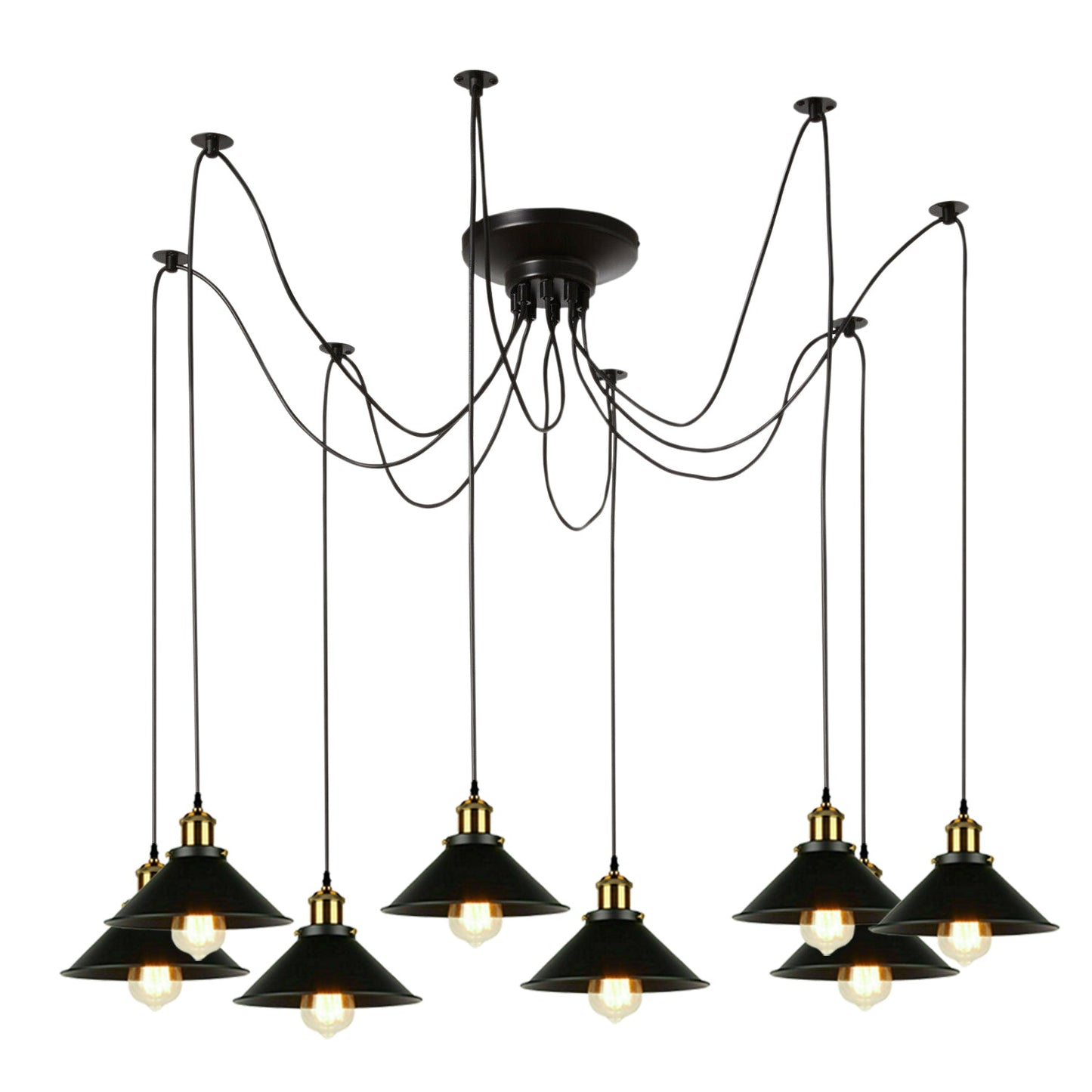 Multi Fleming Spider Pendant Light Black ~6165-9
