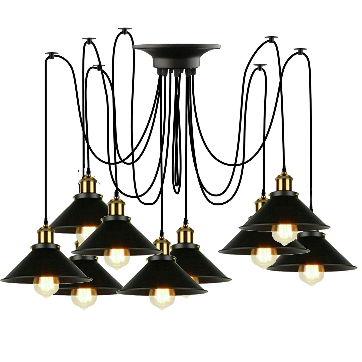 Multi Fleming Spider Pendant Light Black ~6165-10