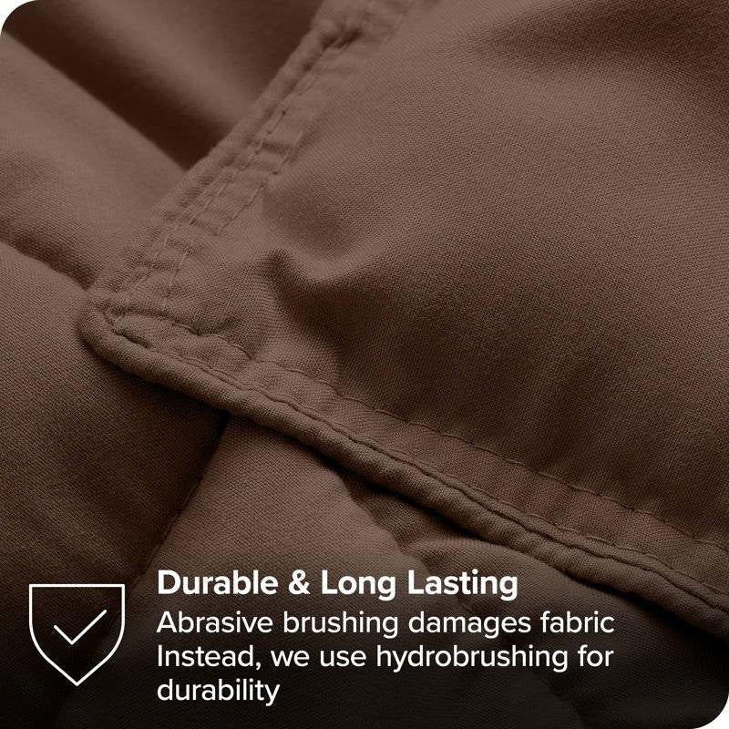 Twin size Down Alternative Comforter Set in Chocolate Brown Color-4
