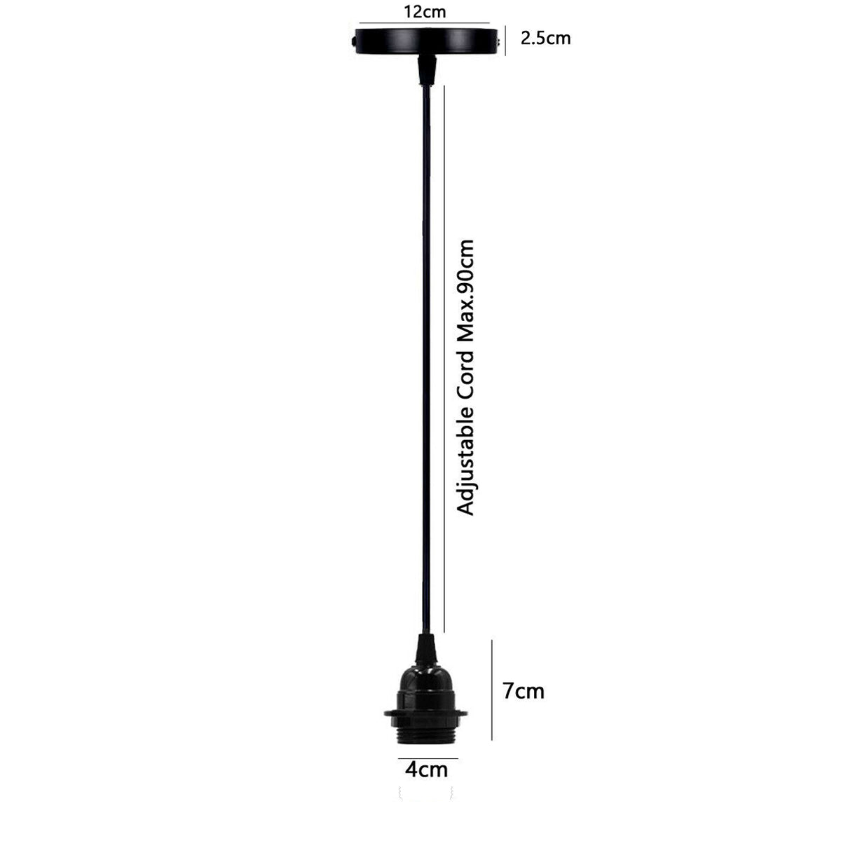 Single Outlet Ceiling E27 DIY Ceiling Rose Light PVC Flex Cluster Pendant Lamp Holder~3425-3