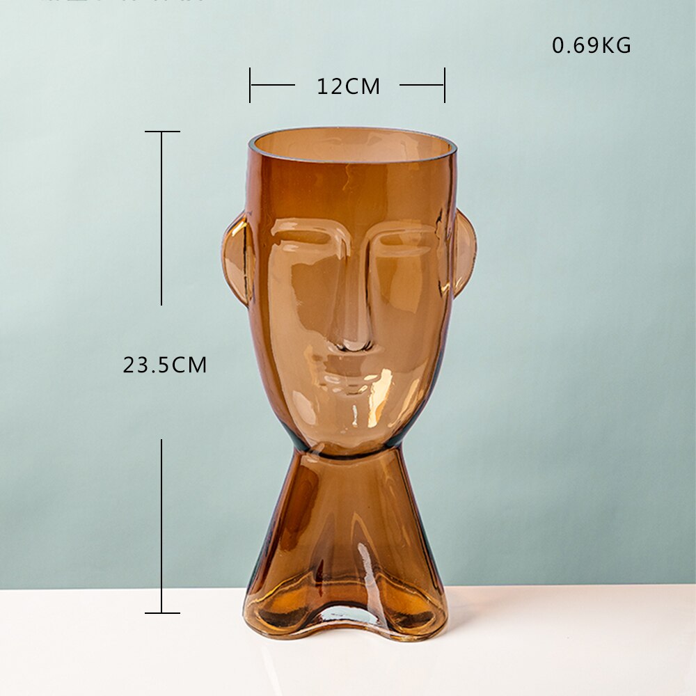 Ascendia Abstract Human Face Glass Flower