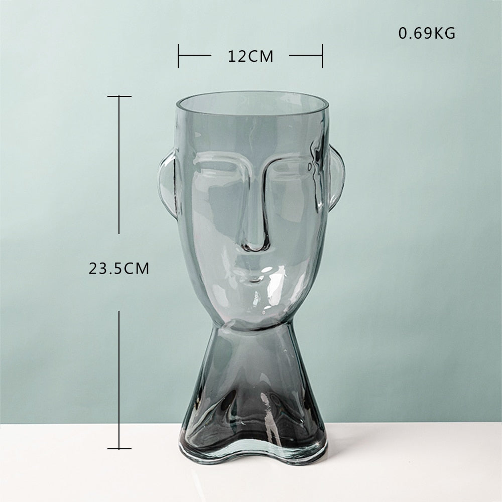Ascendia Abstract Human Face Glass Flower