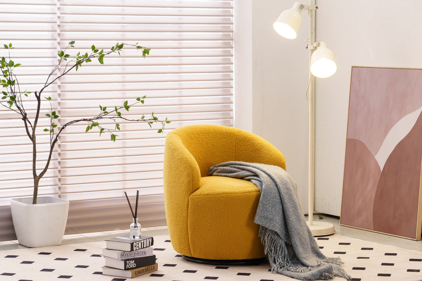Ascendia Fabric Swivel Armchair "3 Colors"