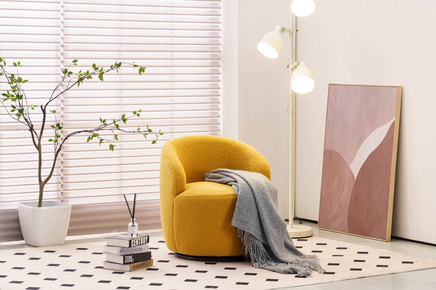 Ascendia Fabric Swivel Armchair "3 Colors"