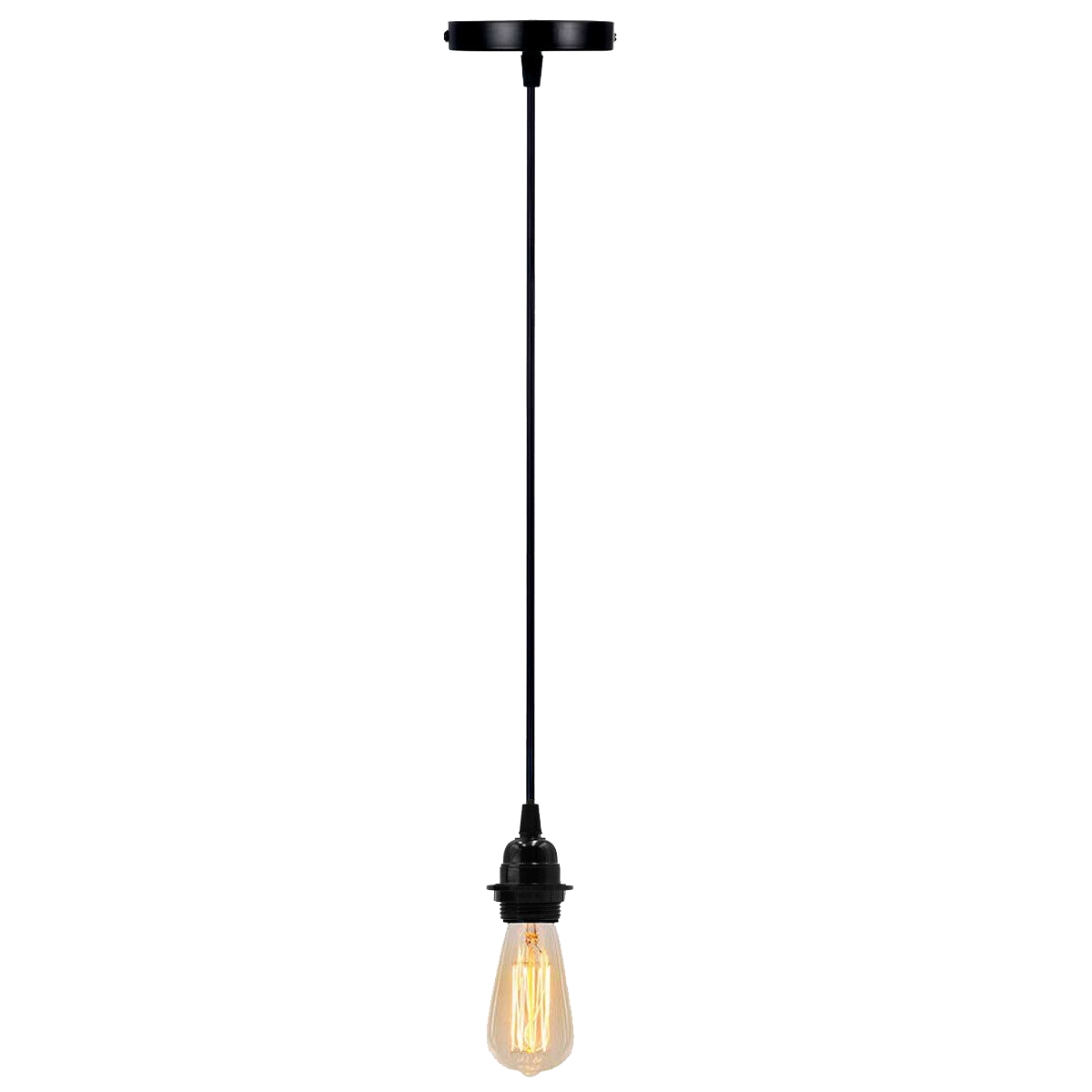 Single Outlet Ceiling E27 DIY Ceiling Rose Light PVC Flex Cluster Pendant Lamp Holder~3425-0