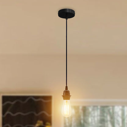 Single Outlet Ceiling E27 DIY Ceiling Rose Light PVC Flex Cluster Pendant Lamp Holder~3425-1