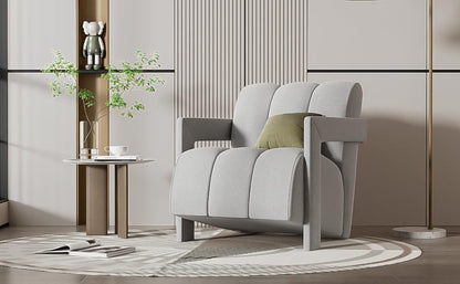 31.5" Elegant Scientific-Tilted Accent Chair, Gray