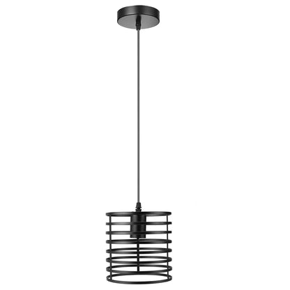 Industrial Metal Black Bulb Guard Wire Cage Ceiling Pendant Lighting~6018-2