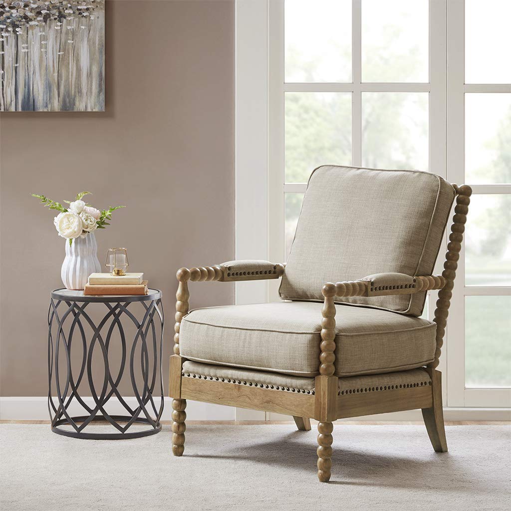Madison Park Donohue Mid-Century Modern Accent Chairs - Light Grey