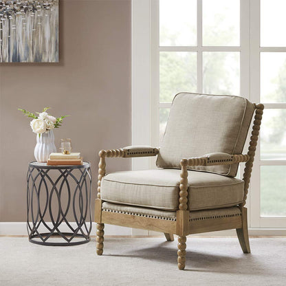 Madison Park Donohue Mid-Century Modern Accent Chairs - Light Grey