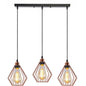 Modern Ceiling Pendant Cage Fitting Rose Gold Diamond Lights~1361-5