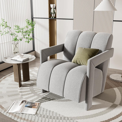 31.5" Elegant Scientific-Tilted Accent Chair, Gray