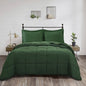 Twin Size Green 3 Piece Microfiber Reversible Comforter Set-0