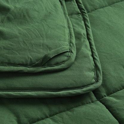 Twin Size Green 3 Piece Microfiber Reversible Comforter Set-3
