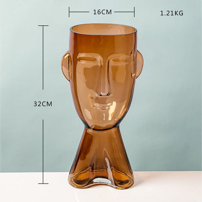 Ascendia Abstract Human Face Glass Flower