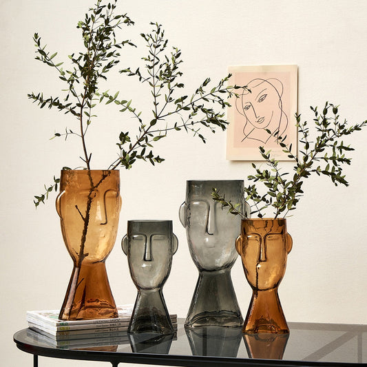 Ascendia Abstract Human Face Glass Flower