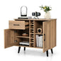 Modern Mid-Century Style Kitchen Buffet Dining Sideboard Cabinet with Wine Rack-0