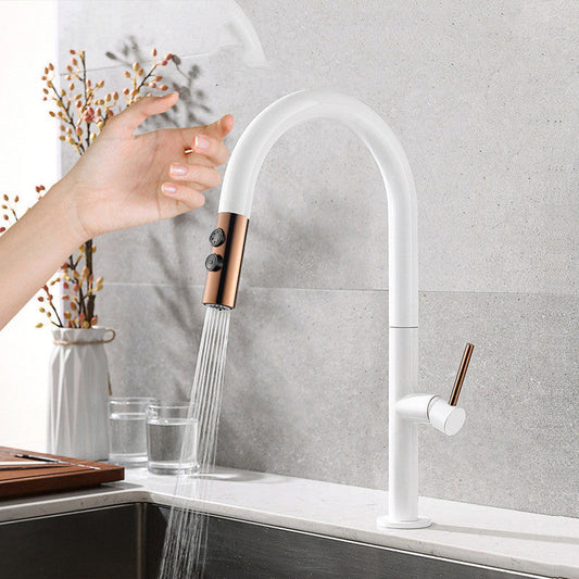 Touch-sensitive Copper Kitchen Faucet-0