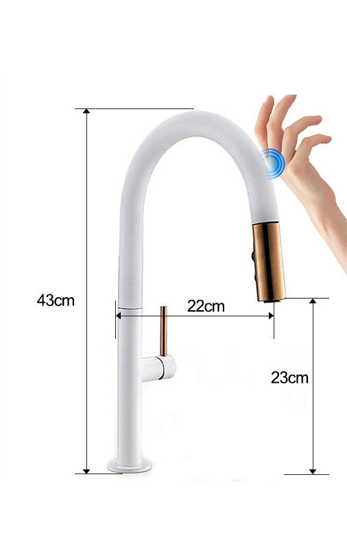 Touch-sensitive Copper Kitchen Faucet-1