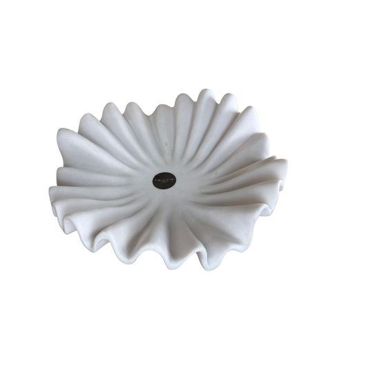 Tahari Ruffle Marble Bowl – Elegant Home Accent
