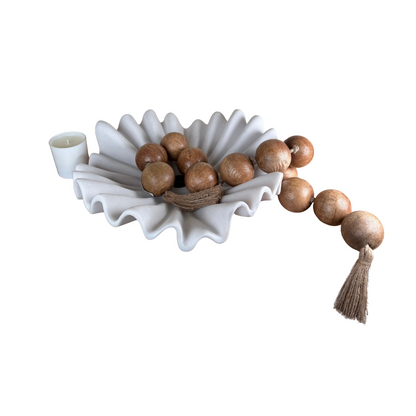 Handcrafted Wooden Ball Bead Garland – India Inspired Décor