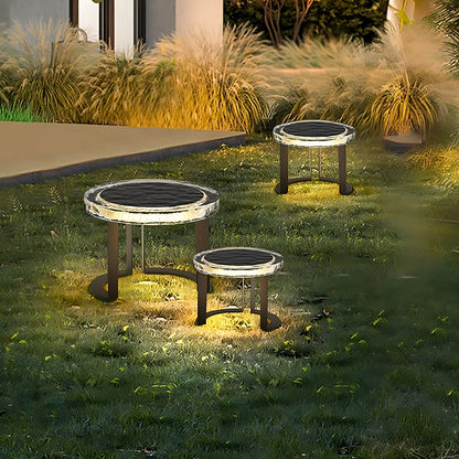 Acsendia Outdoor Solar Power LED Garden Table