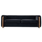 Modern Velvet Sofa in Black