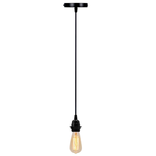 Single Outlet Ceiling E27 DIY Ceiling Rose Light PVC Flex Cluster Pendant Lamp Holder~3425-0
